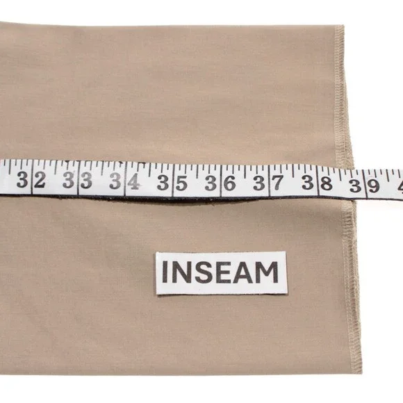 Hiltl NWT Dress Pants Size 34 US Contemporary Fit in Solid Beige Cotton Blend
